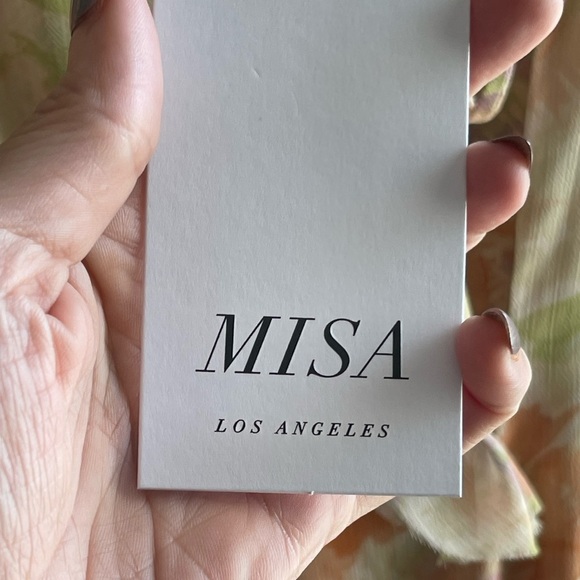 NWT MISA Los Angeles Pastel Watercolor Flowy Marcele Midi Dress Size Small - Picture 5 of 10